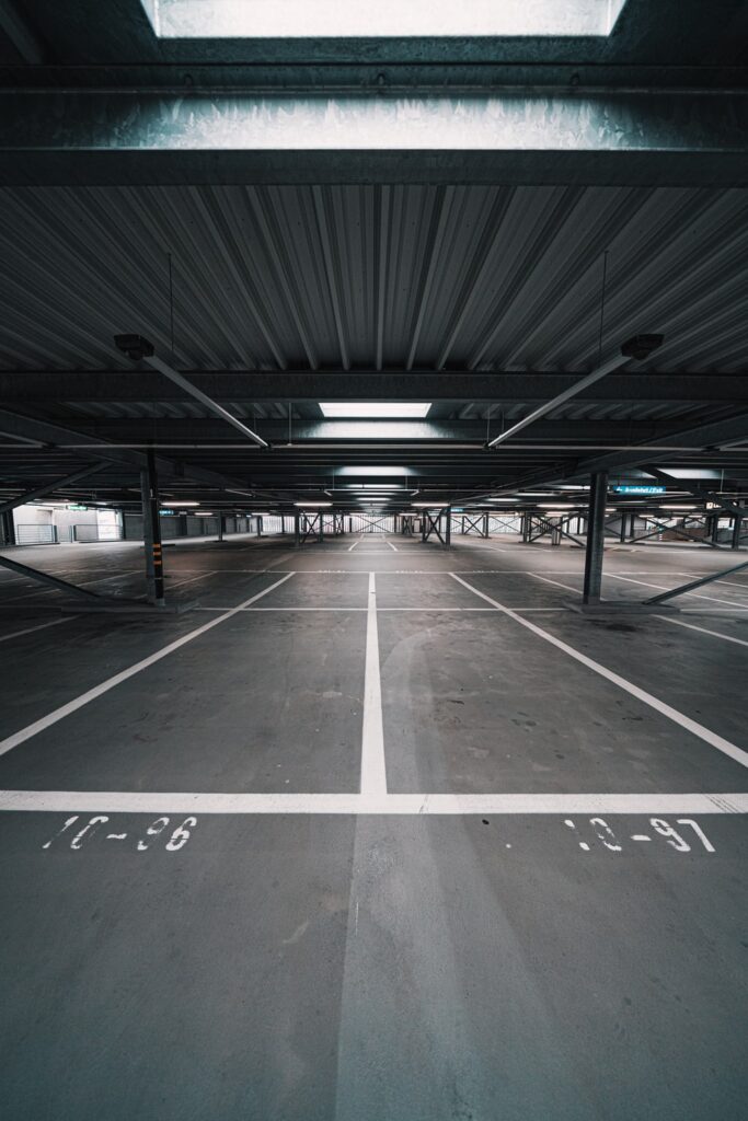 Parking lot Paving in underground parking garage in salt lake city